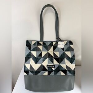 Geometric Black and Gray Tote Bag
